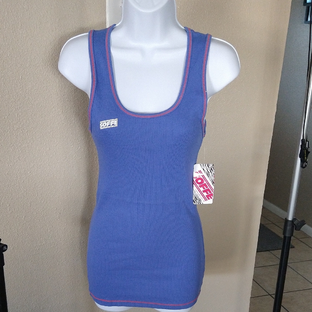 Soffe Blue Tank with Pink Highlights